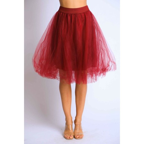 Women Princess Tulle Knee Length A Line Ballet Skirt Underskirt XS,S,M,L,XL - Picture 4 of 4